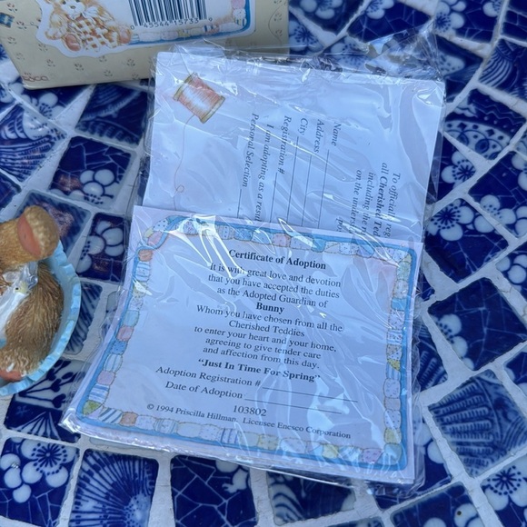 Cherished Teddies Bunny "Just in Time for Spring" (103802) 1994 - Picture 3 of 7